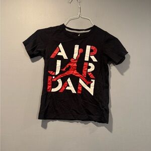 Jordan Kids Tee in Black with Red and White Logo